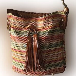 Patricia Nash 10th Anniversary crossbody bucket bag